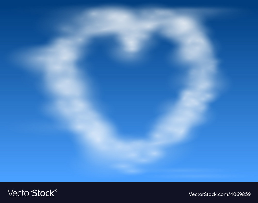 Heart shaped clouds