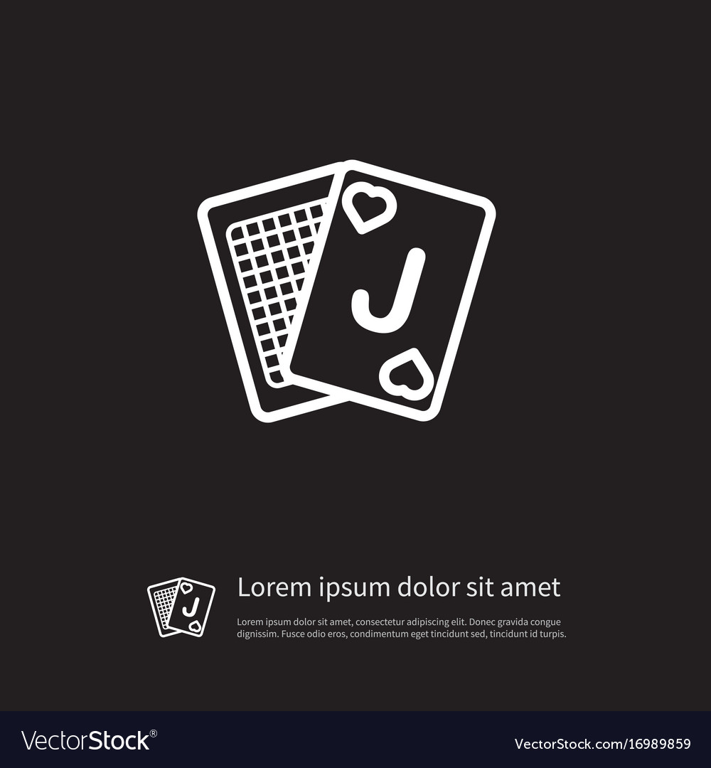 Isolated deck icon game element can