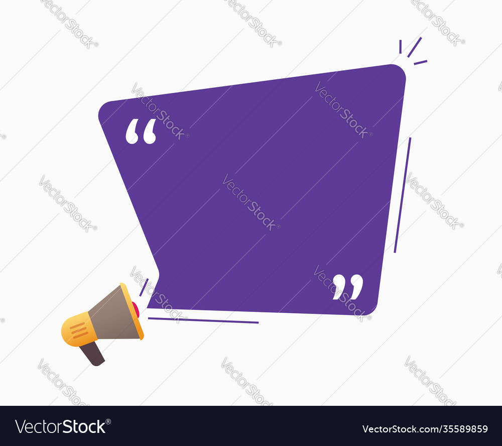Quotes bubble template with blank empty copy space