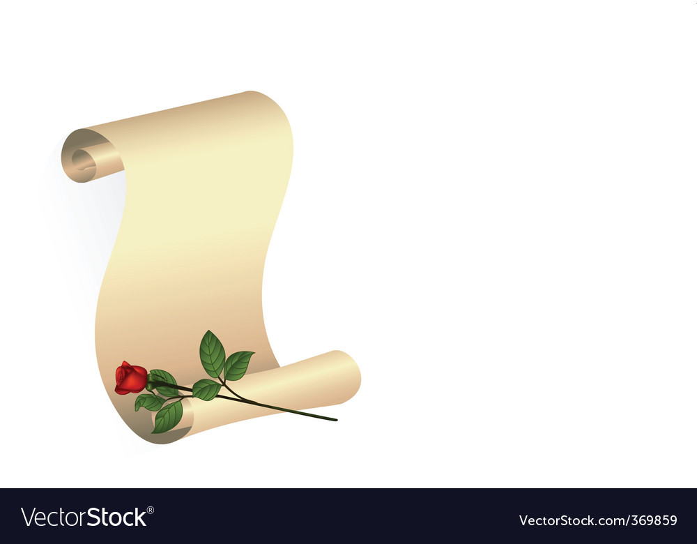 Rose and scroll