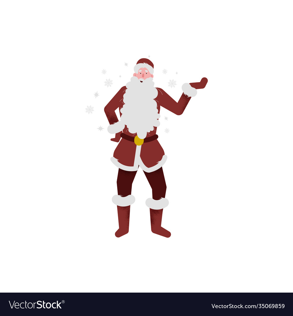 Santa claus with white beard and red coat