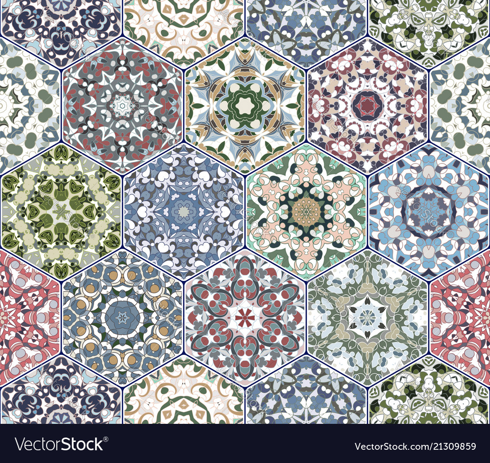Set of hexagonal patterns