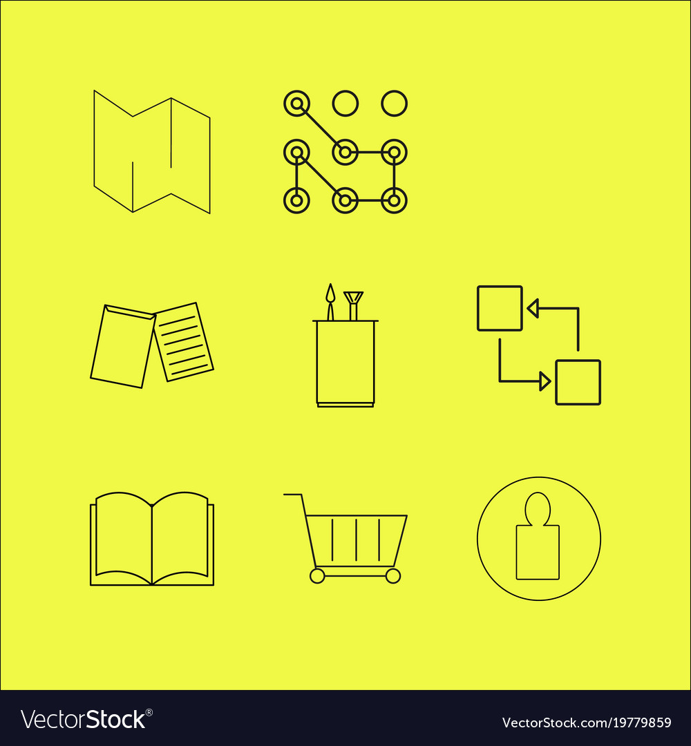 Web linear icon set simple outline icons