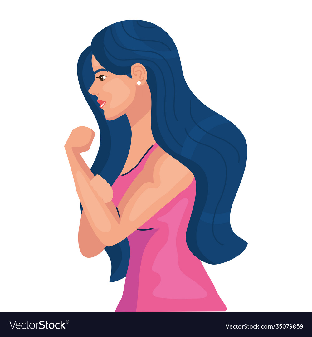 Girl power single strong empowered woman Vector Image