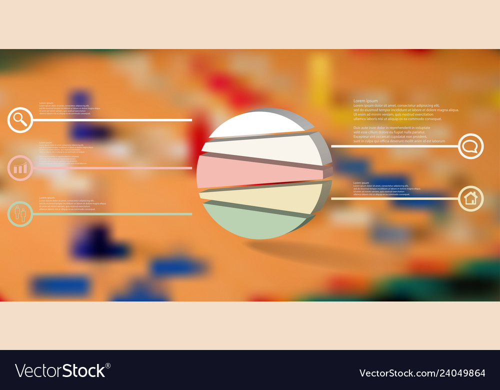 3d infographic template with embossed circle Vector Image 3d infographic template with embossed circle