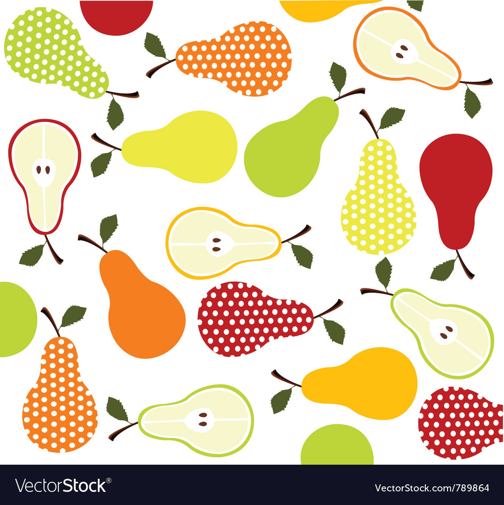 Fruitspears background Royalty Free Vector Image