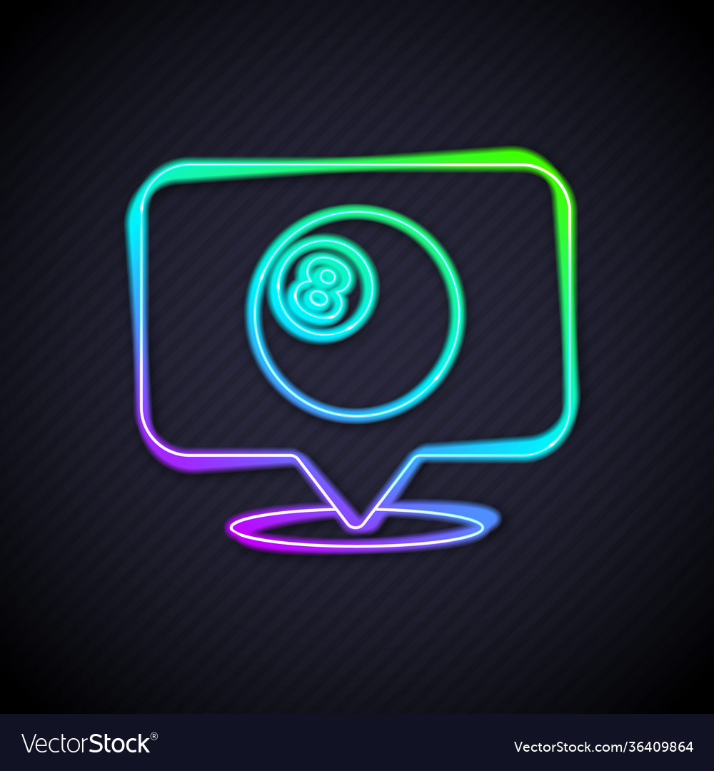 Glowing Neon Linienplaner mit Billard Pool vector image Glowing Neon Linienplaner mit Billard Pool