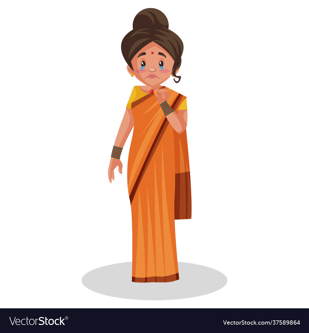 Goddess sita cartoon character Royalty Free Vector Image