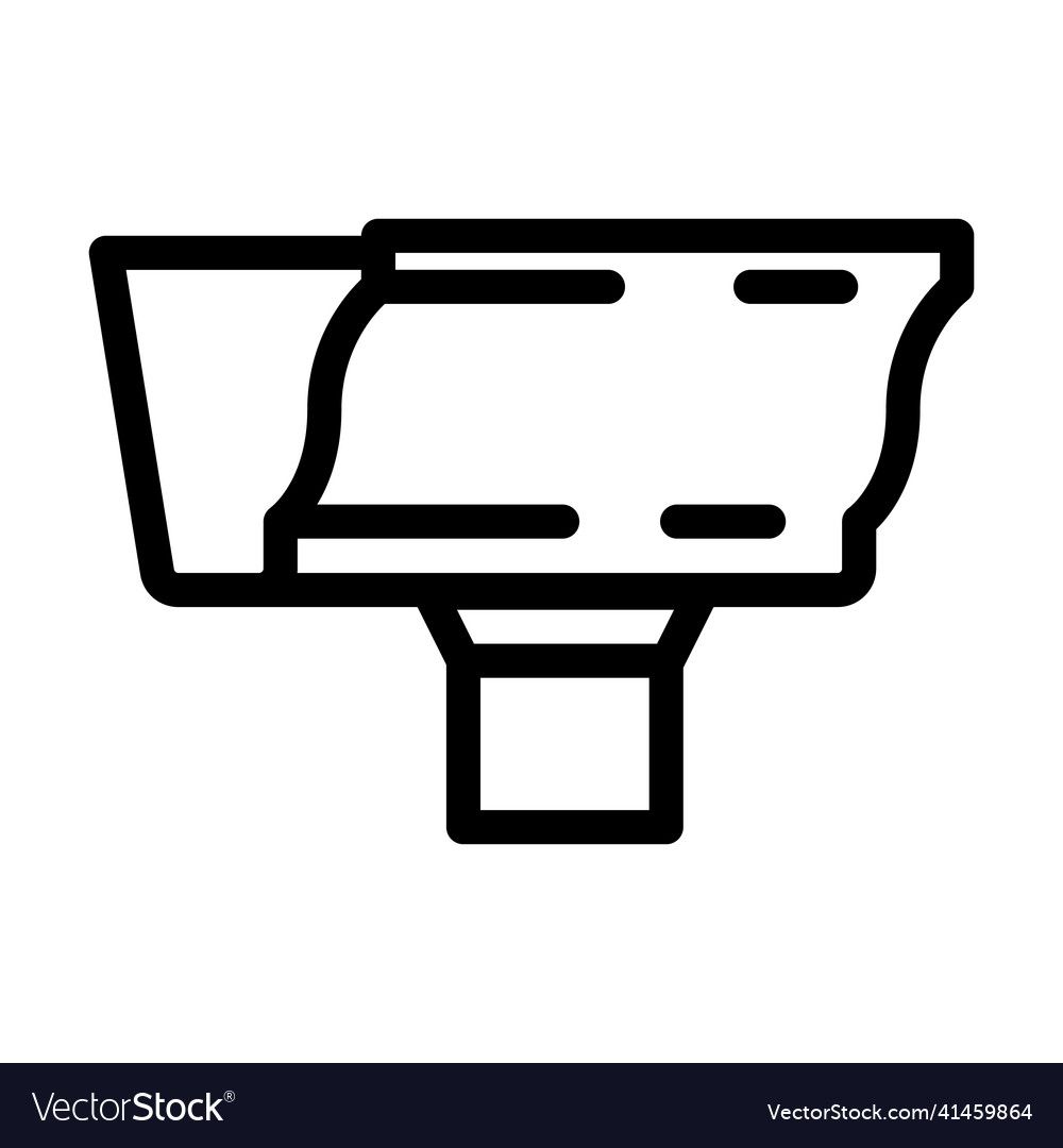 Gutter and Downspout Line Icon