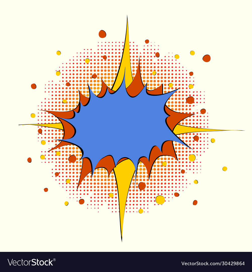 Hand drawn explosion star burst copy space