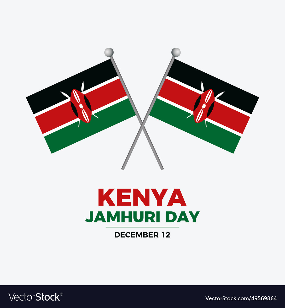 Kenya jamhuri day poster Royalty Free Vector Image