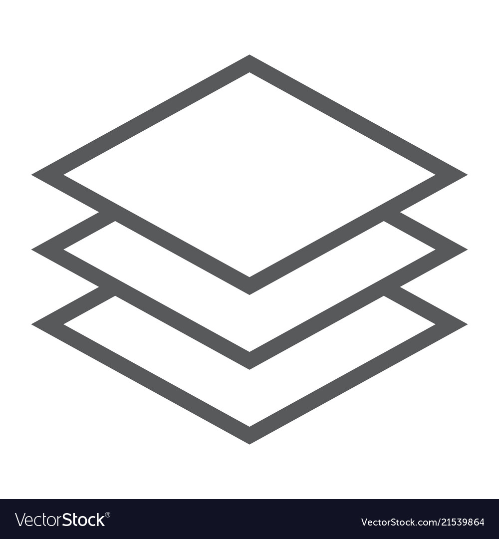 Layers line icon tools and design instruments