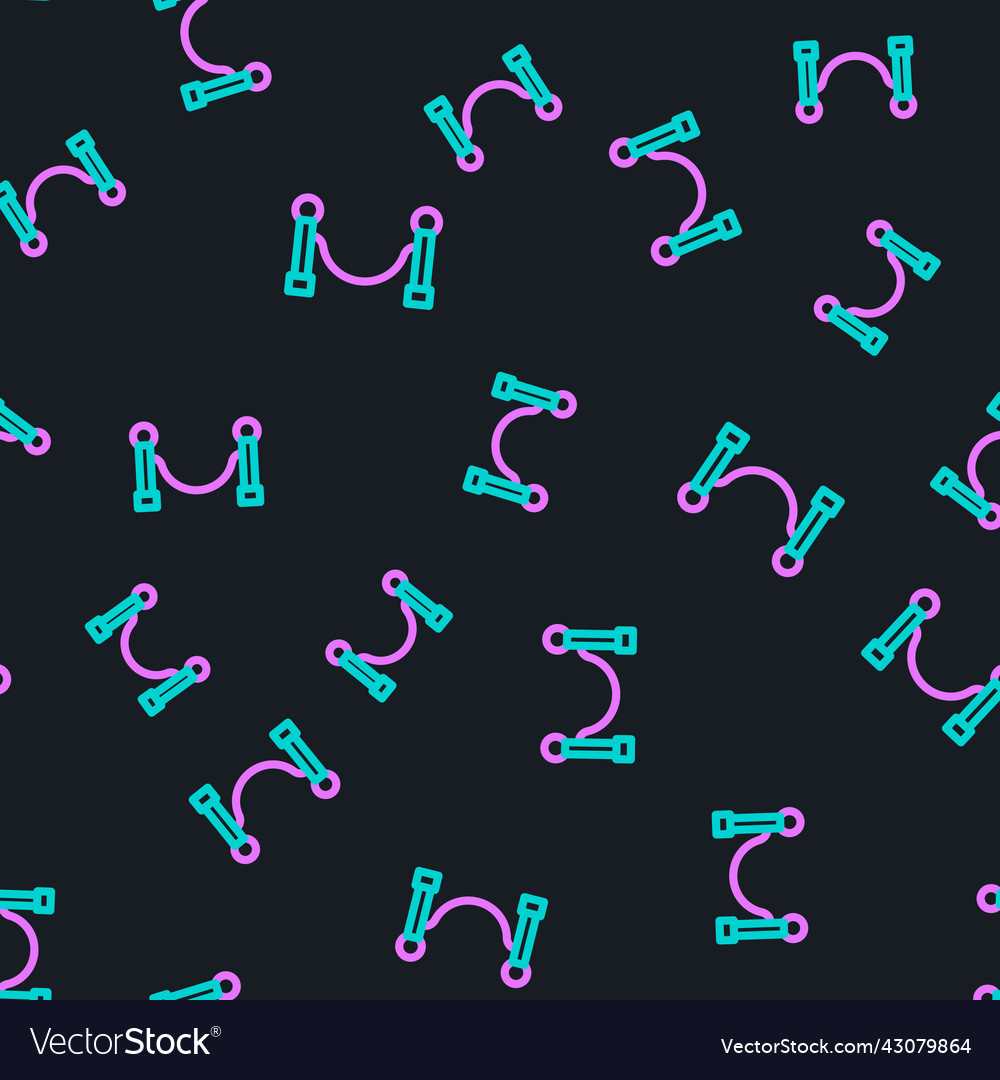 Linie Seil Barriere Ikone isoliert nahtlose Muster vector image Linie Seil Barriere Ikone isoliert nahtlose Muster