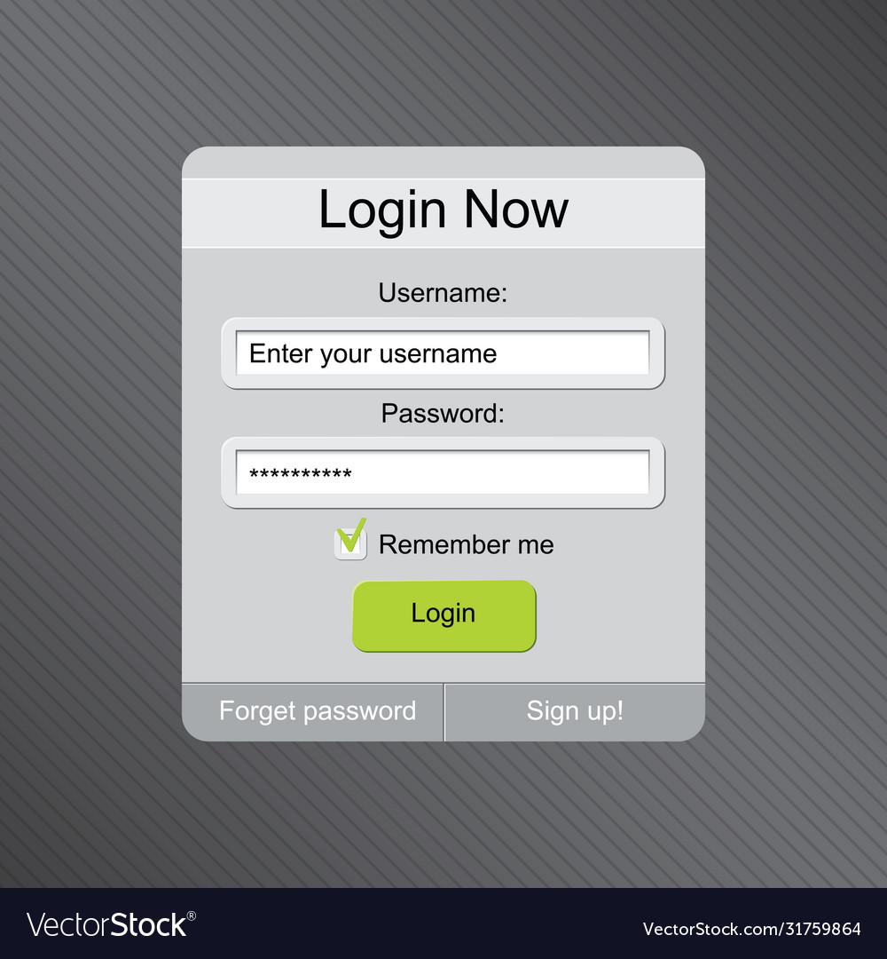 Login box form