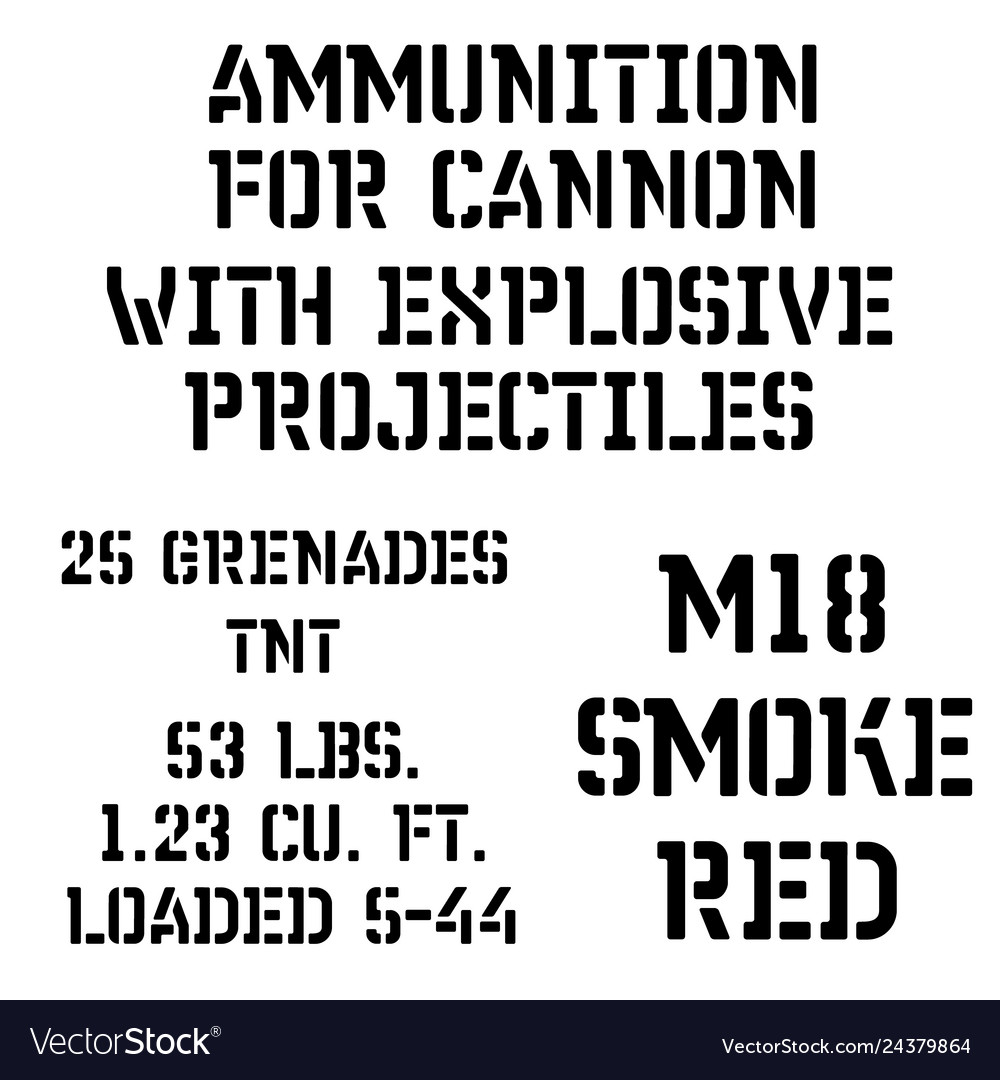 Military Stencil Warning Signs