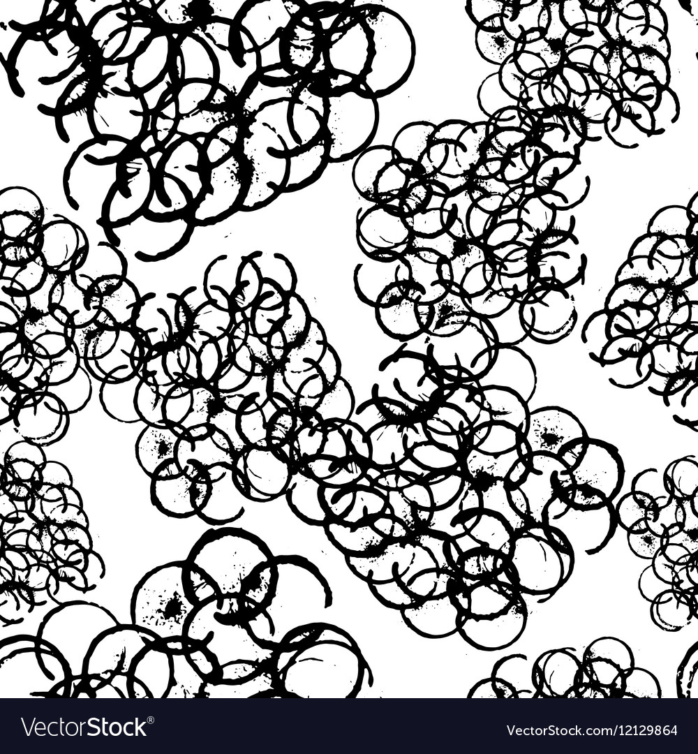 Monochrome circles seamless pattern design