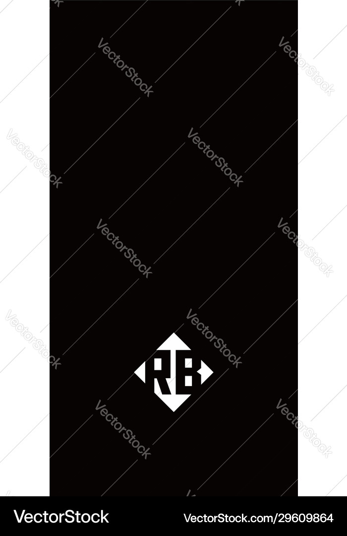 Monogram logo design with diamond square shape Vector Image