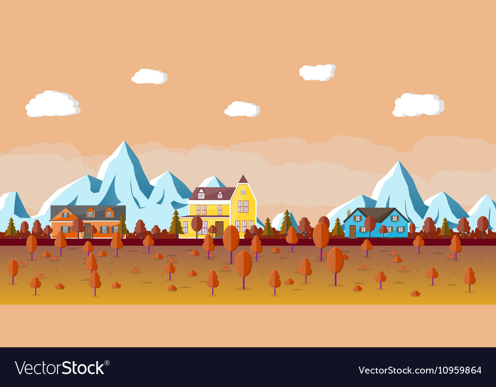 Mountain landscape with house