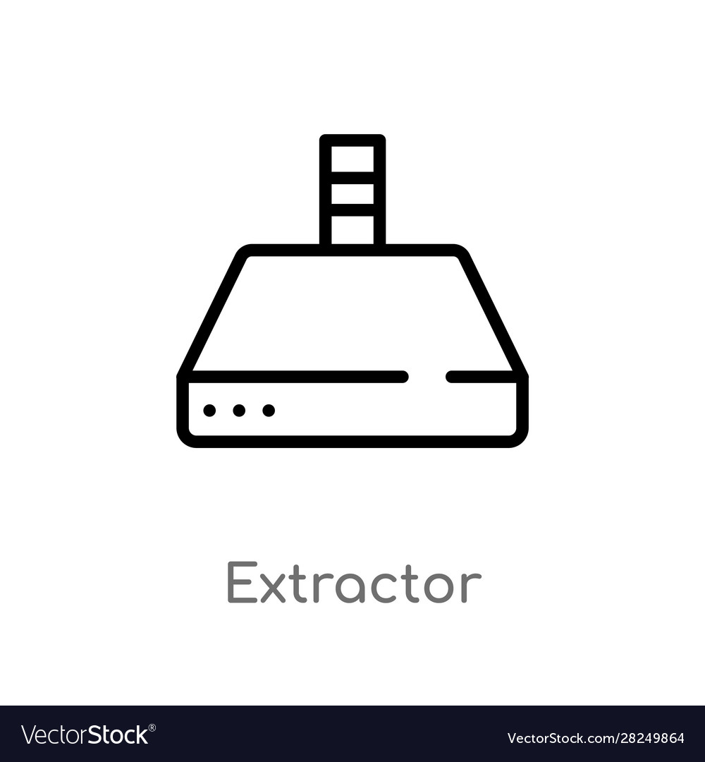 Outline extractor icon isolated black simple line