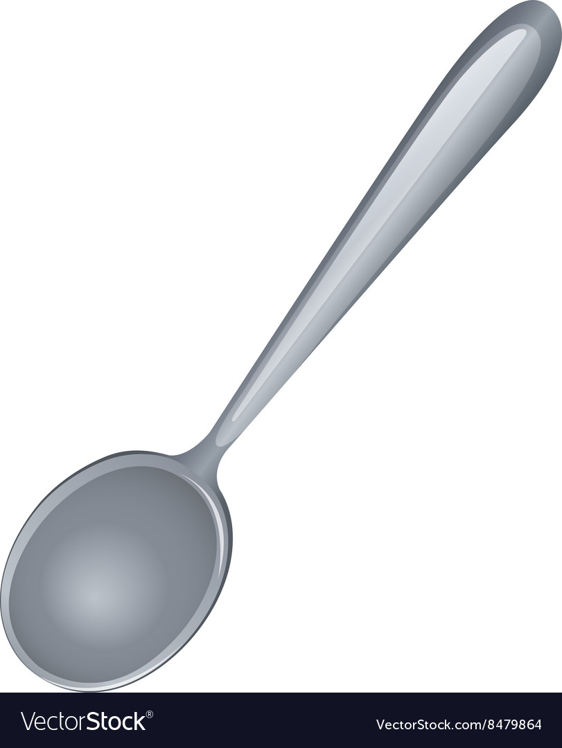 Spoon made of stainless steel Royalty Free Vector Image