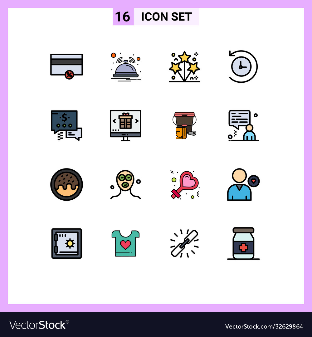 Universal icon symbols group 16 modern flat