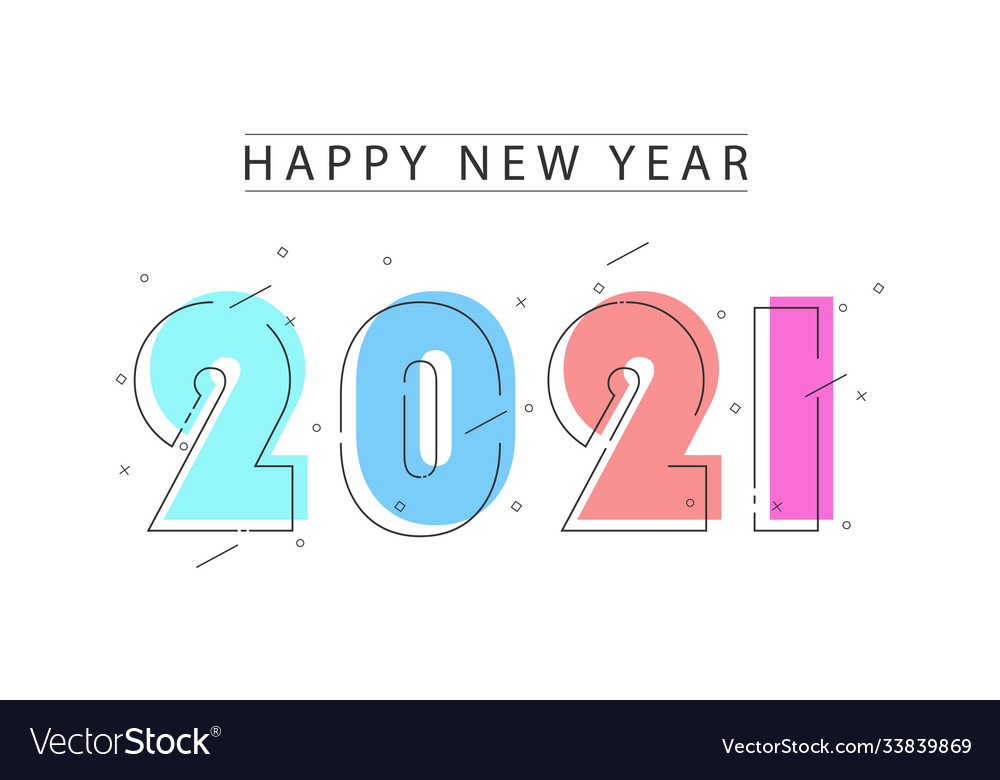 2021 stylized new year and christmas greetings