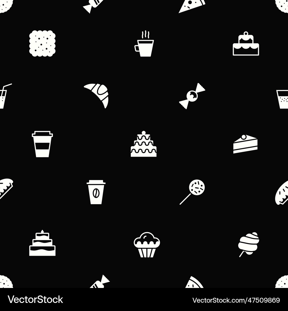Bakery seamless pattern flat style Royalty Free Vector Image