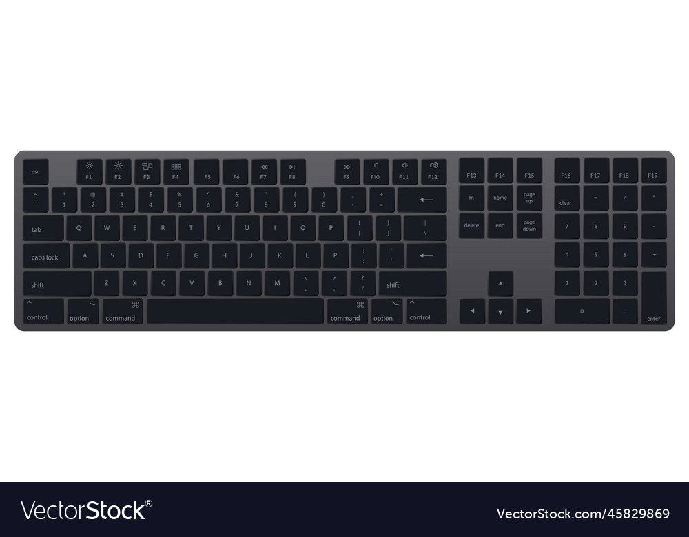 Black Computer Keyboard Isolated