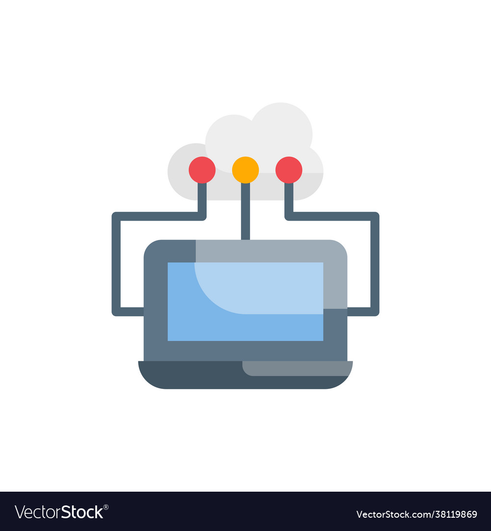 Cloud computing style vector image Cloud computing style