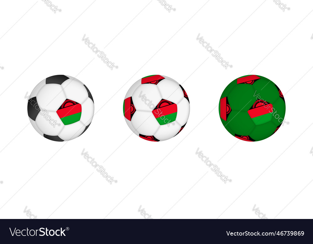 Fußballball mit der malawi-Flagge