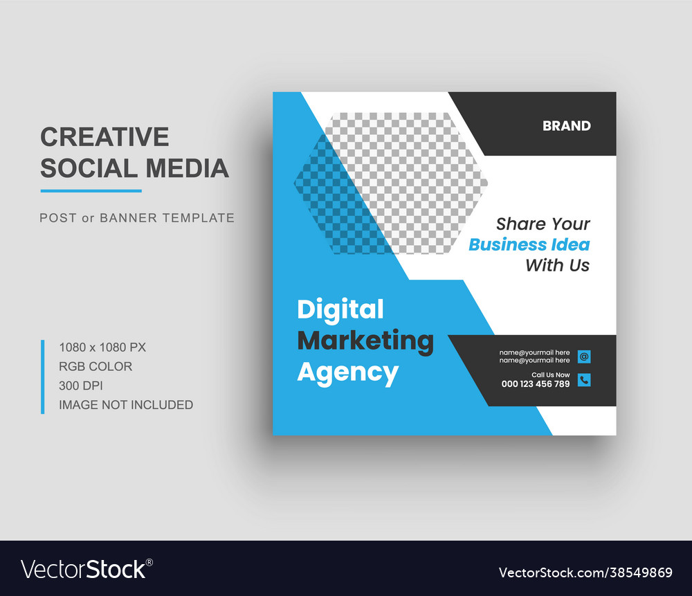 Digital marketing agency social media banner Vector Image