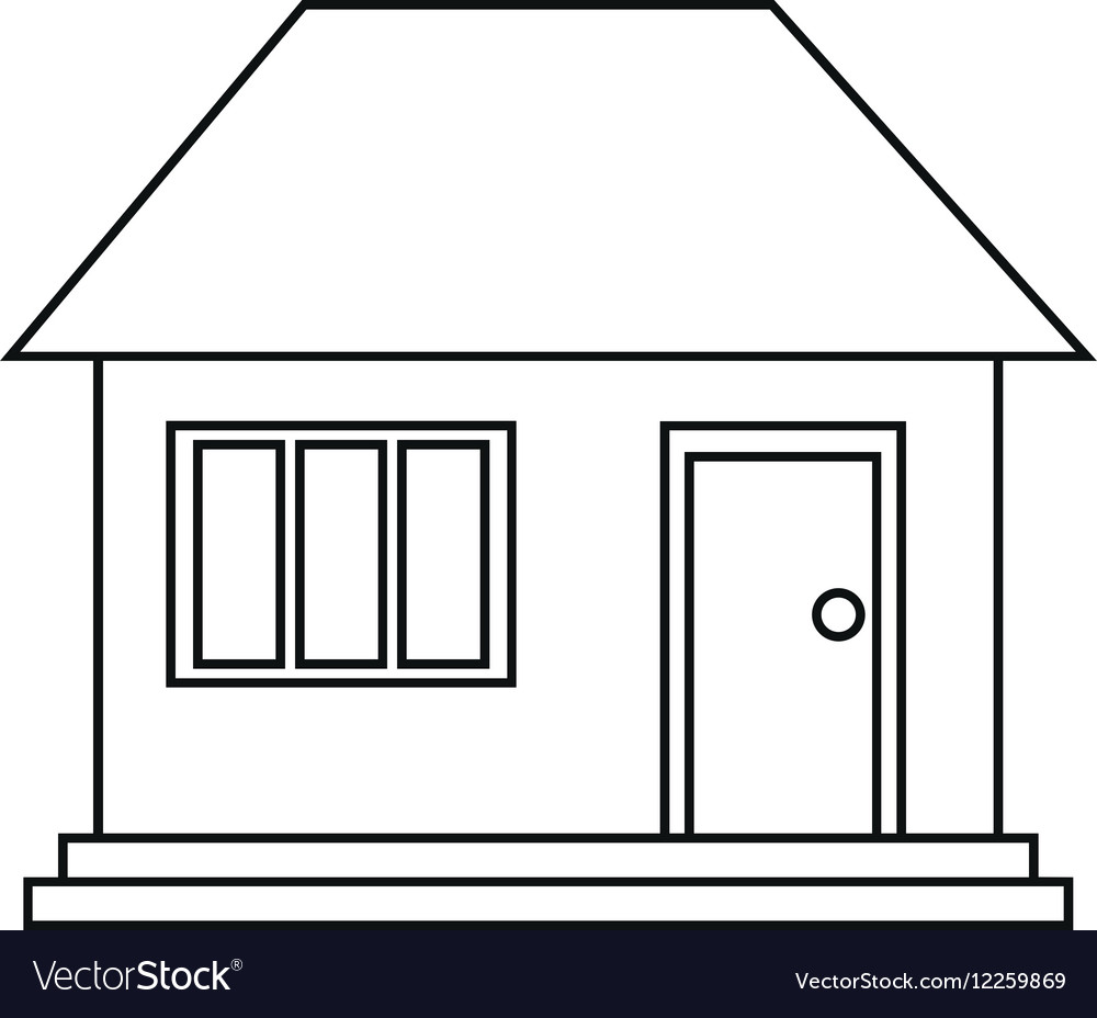 Download House home family residential outline Royalty Free Vector