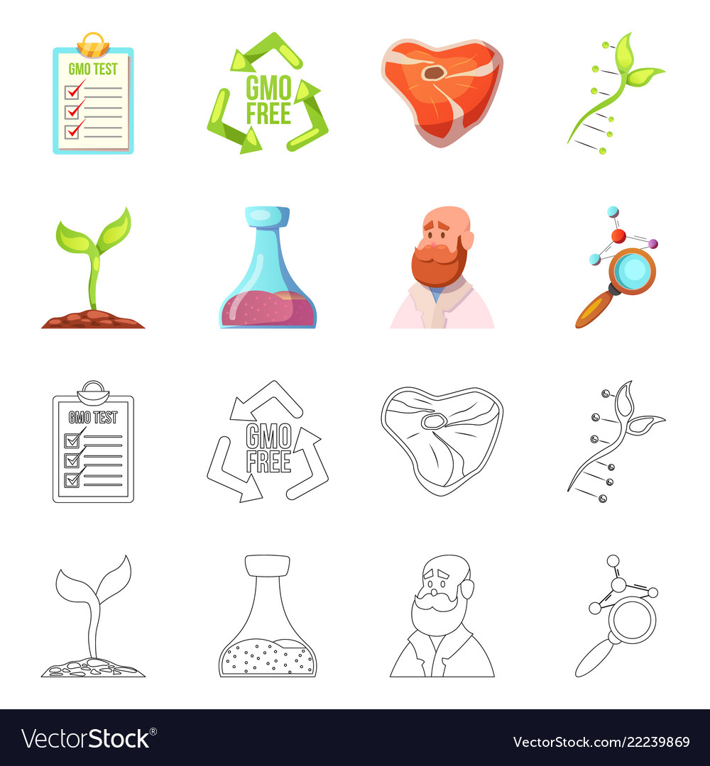 Isolated object of and symbol collection vector image Isolated object of and symbol collection