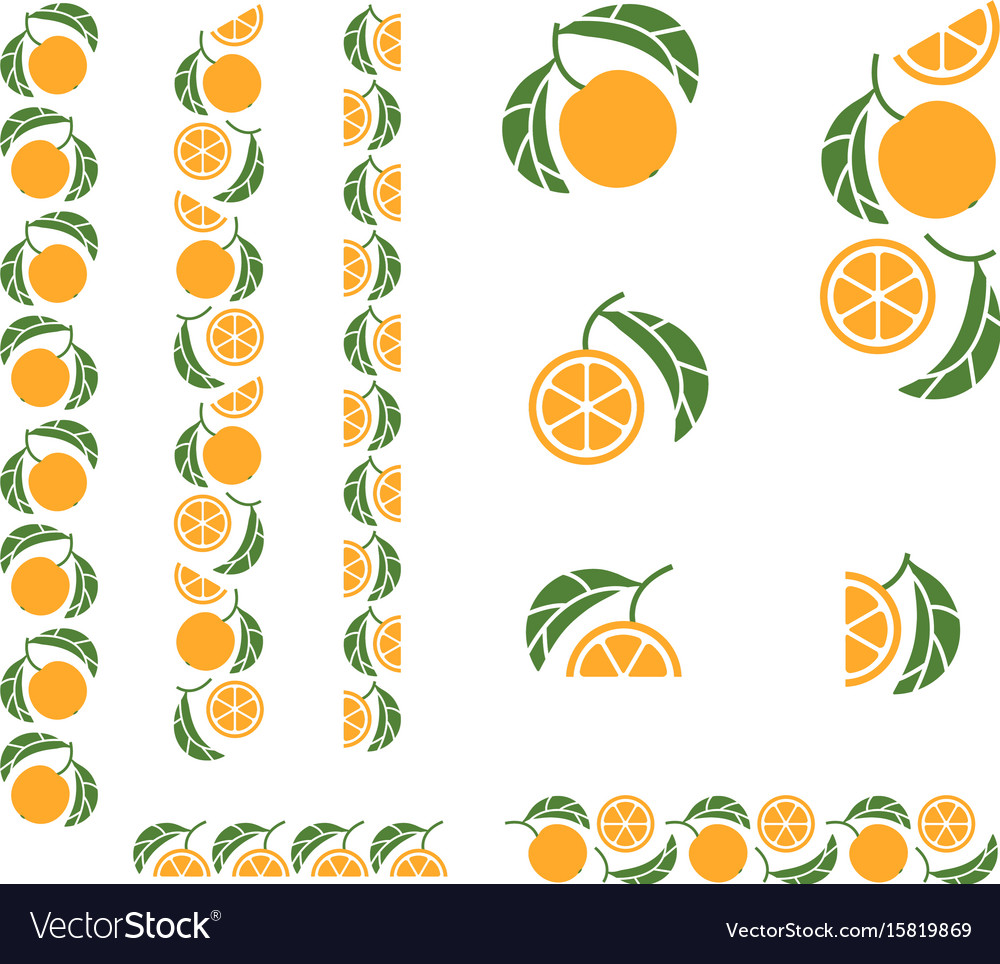 Orange fruit colored fragmented ornament