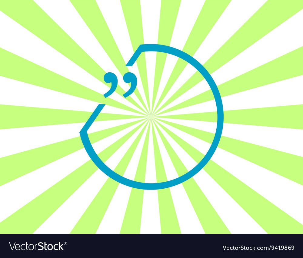 Quotation marks with thin line speech