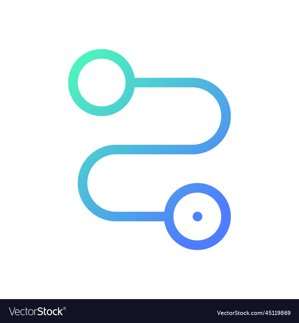 Travel route pixel perfect gradient linear ui icon Vector Image Travel route pixel perfect gradient linear ui icon