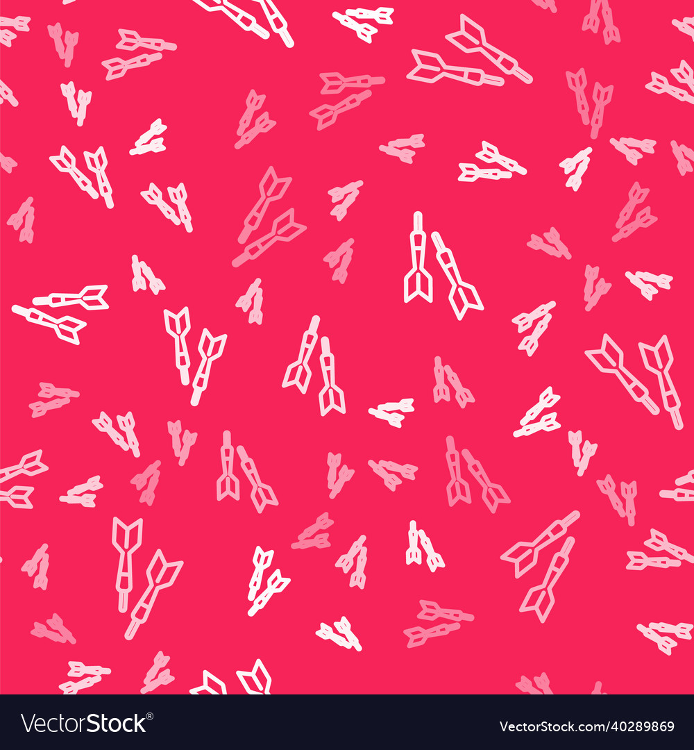 White line dart arrow icon isolated seamless vector image White line dart arrow icon isolated seamless