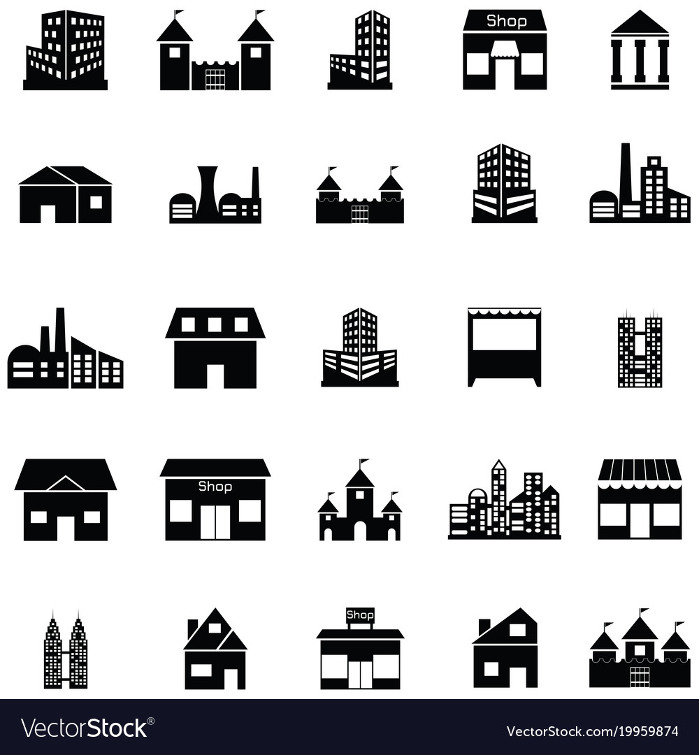 Building icon set