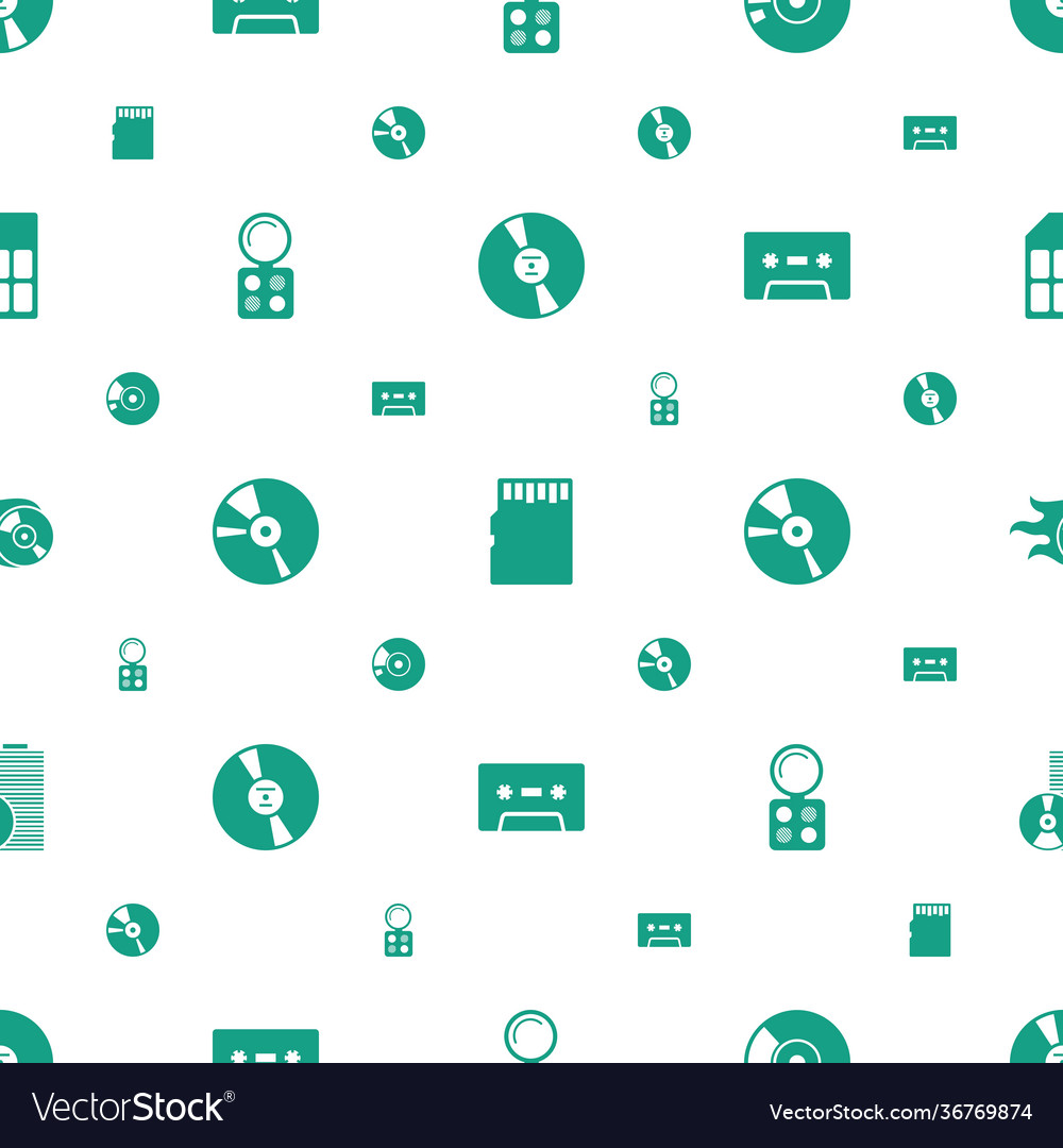 Compact icons pattern seamless white background