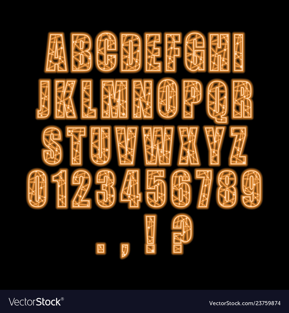 Decorative alphabet font Royalty Free Vector Image