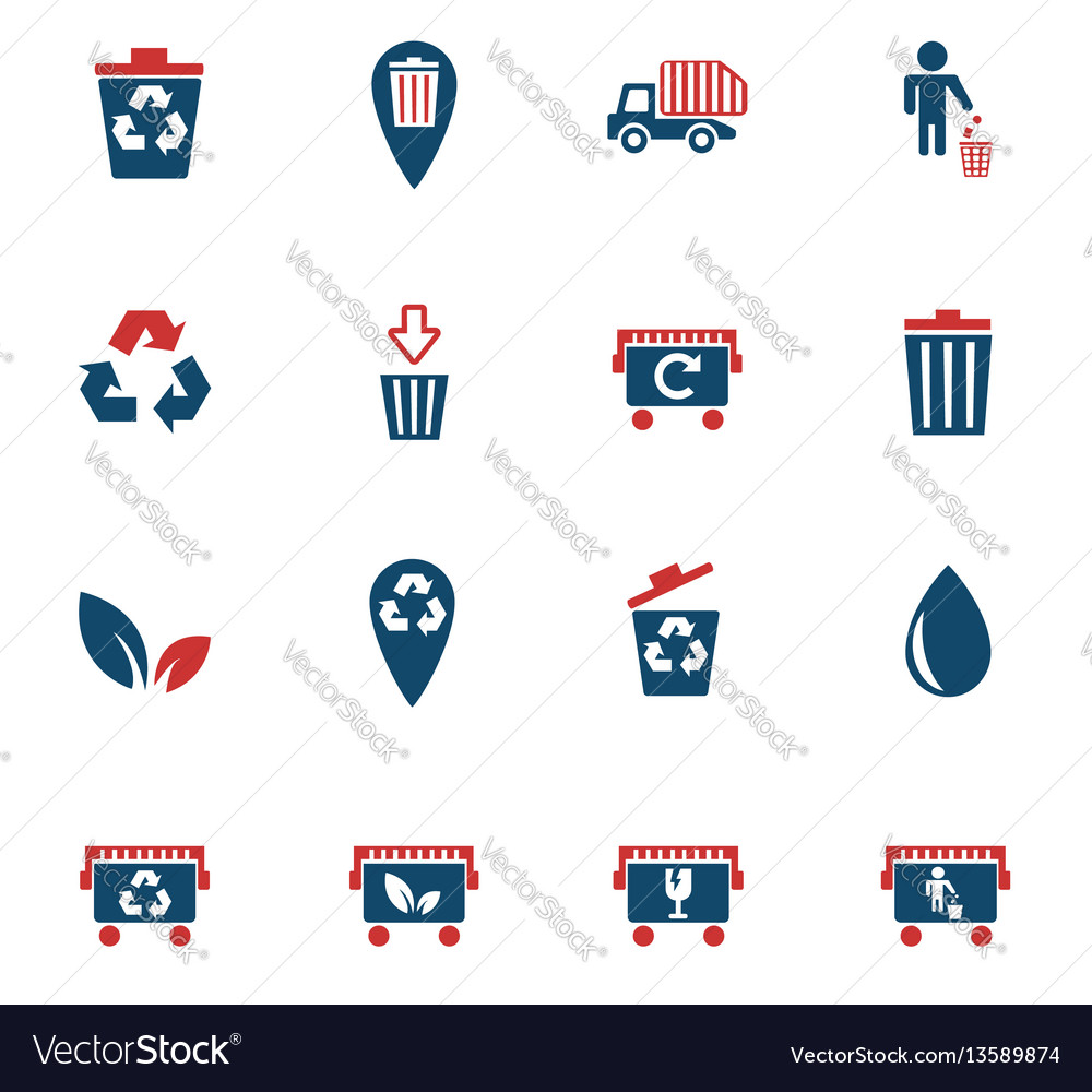 Garbage icon set