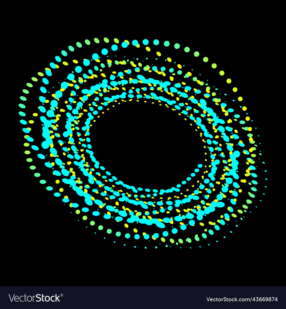 Gradient spiral dot abstract background vector image Gradient spiral dot abstract background