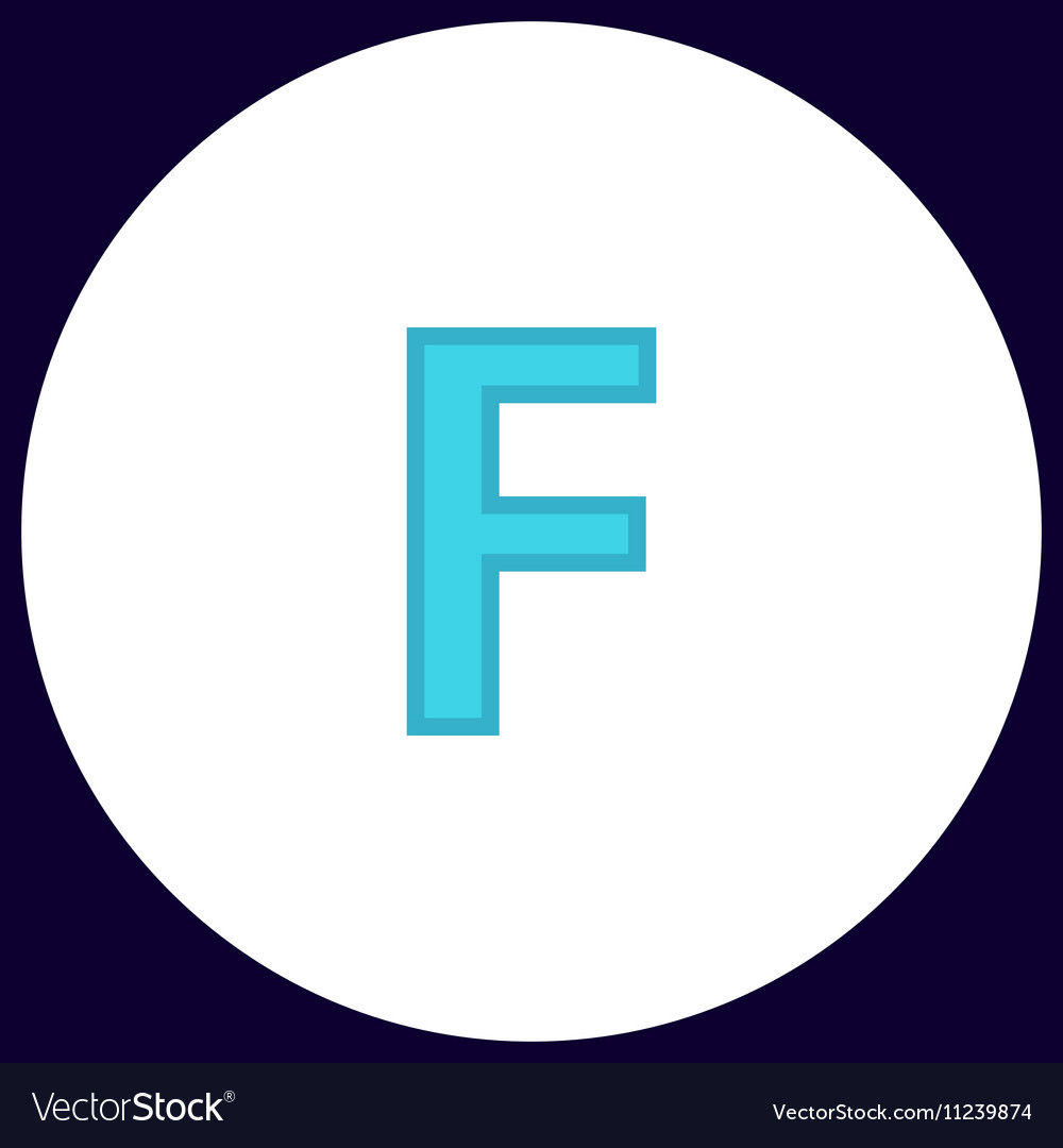 Letter f computer symbol Royalty Free Vector Image