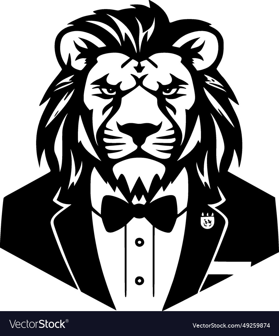 Lion - black and white