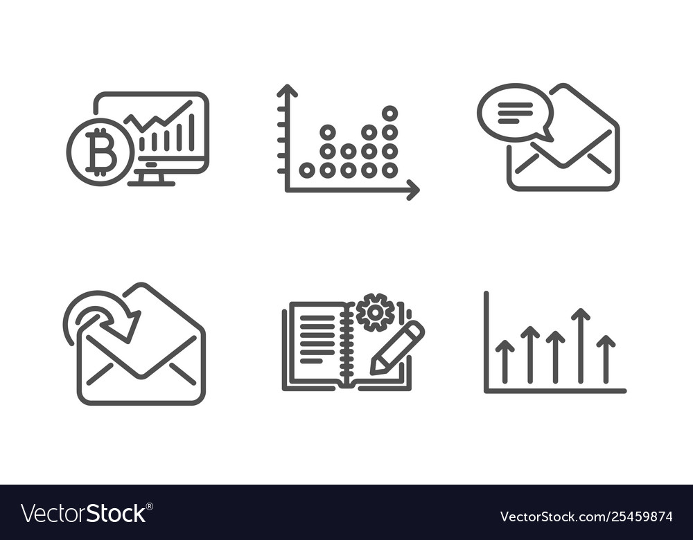 New mail engineering documentation and dot plot vector image New mail engineering documentation and dot plot