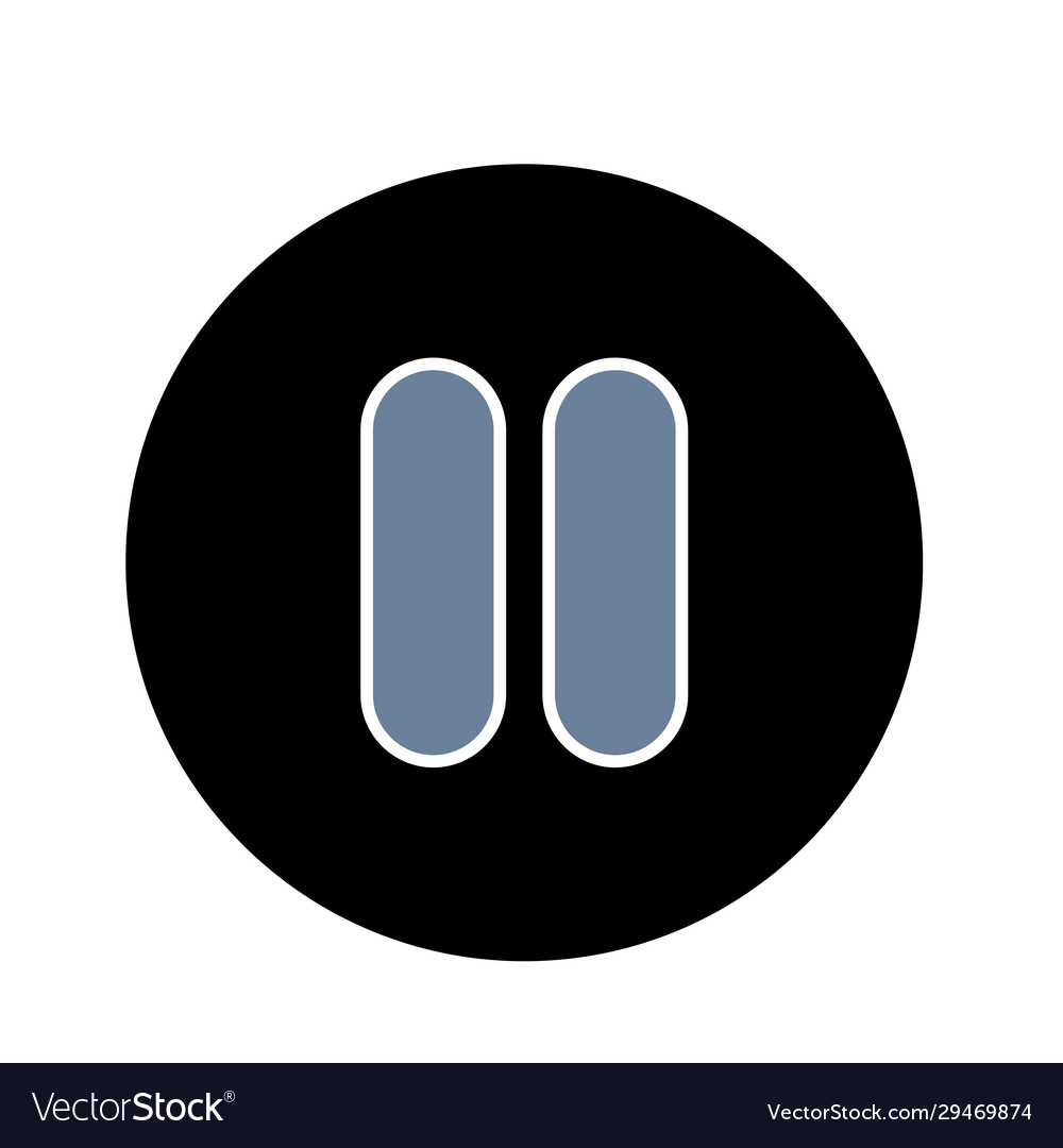 Pause icon isolated on background