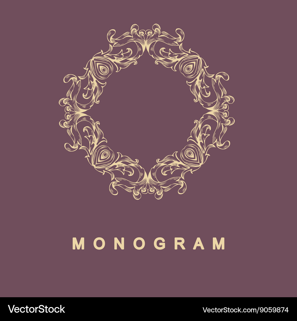 Set monogram logo template Royalty Free Vector Image