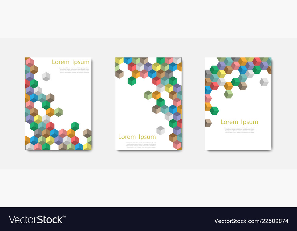 Set template banner or poster with polygonal