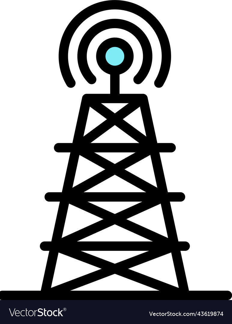 Signal tower icon location map and navigation