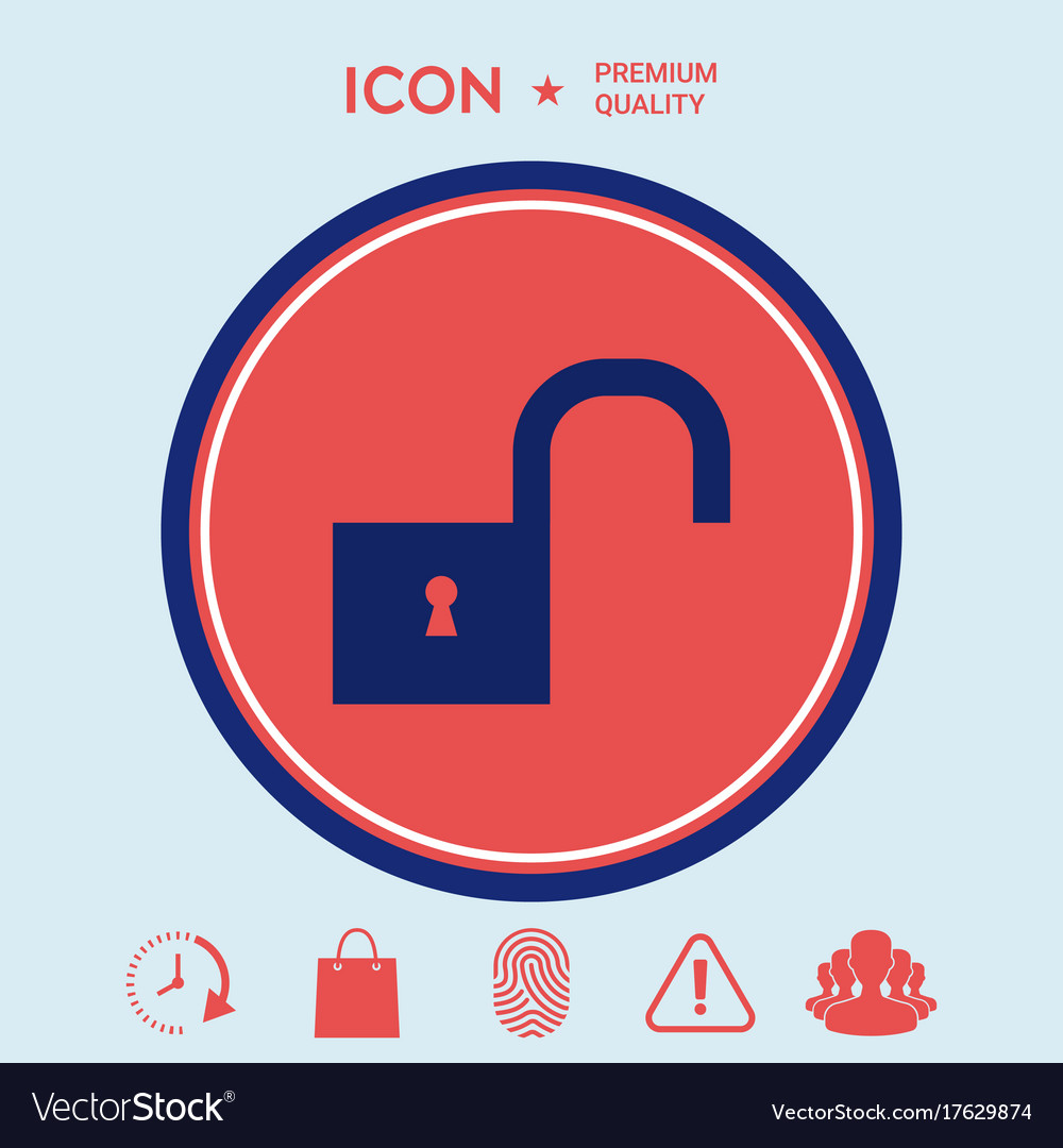 Unlock icon Royalty Free Vector Image - VectorStock